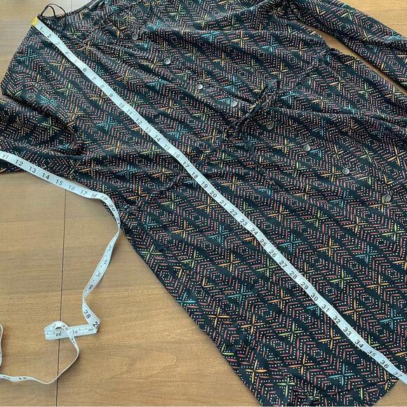 Gudrun Sjöden | Womens Black & Multicolor Geometric Print Modal Dress Drawstring - Picture 6 of 7